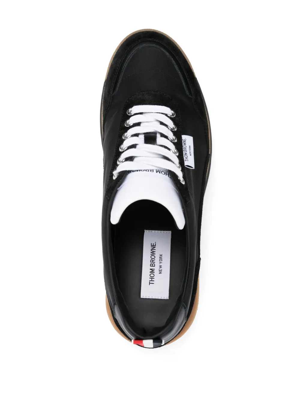 Thom Browne Alumni Paneled Sneakers In Black