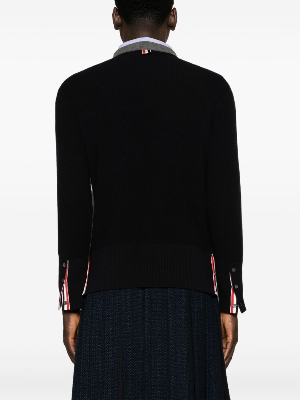 Shop Thom Browne 4-bar Wool Jumper In Grey