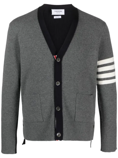 Thom Browne cárdigan tejido de intarsia a rayas 4-Bar