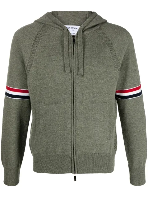Thom Browne RWB stripe cashmere hoodie