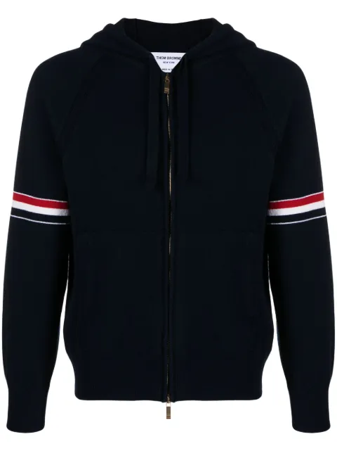 Thom Browne RWB stripe cashmere hoodie