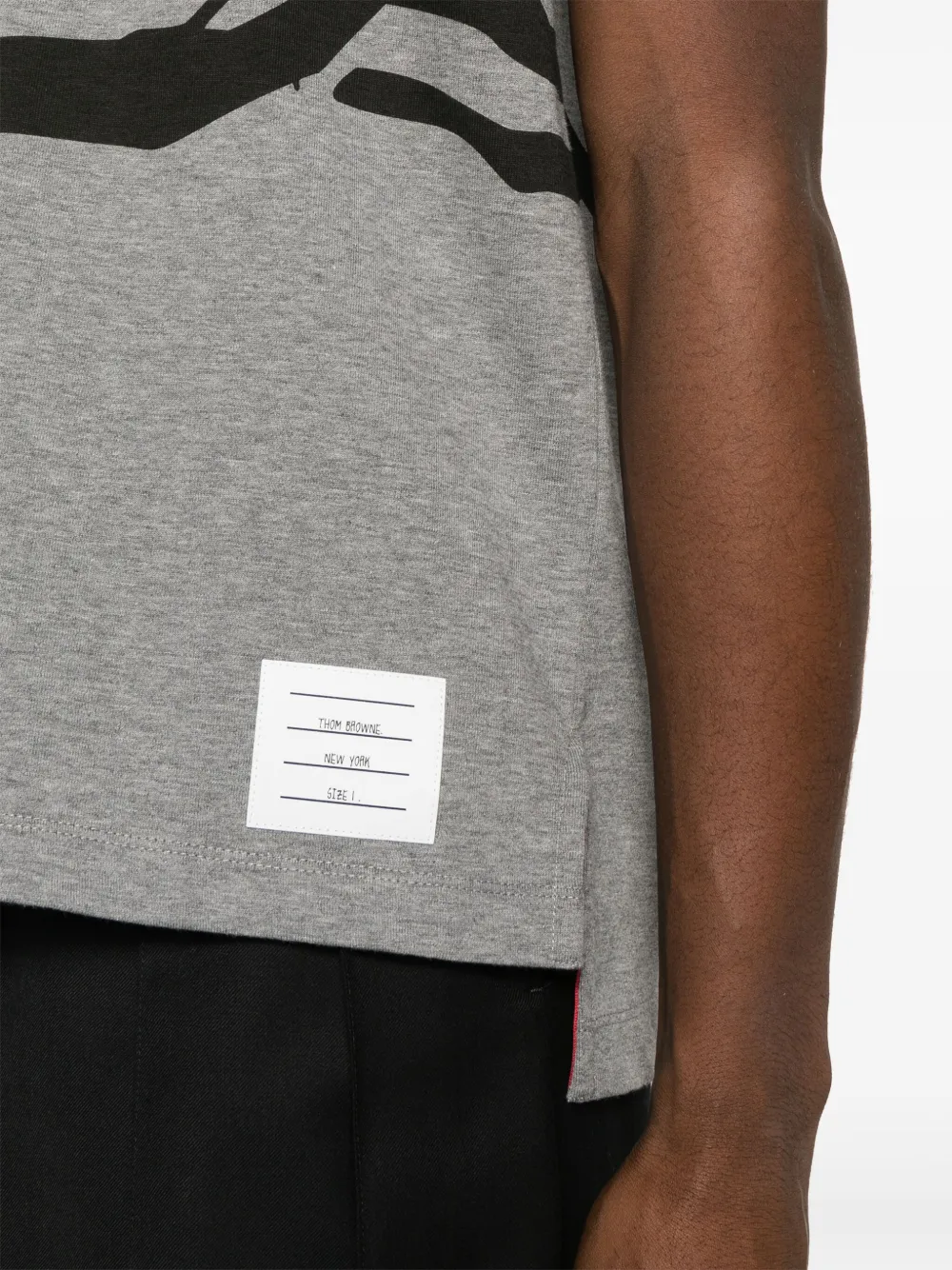 Thom Browne Katoenen T-shirt met print Grijs