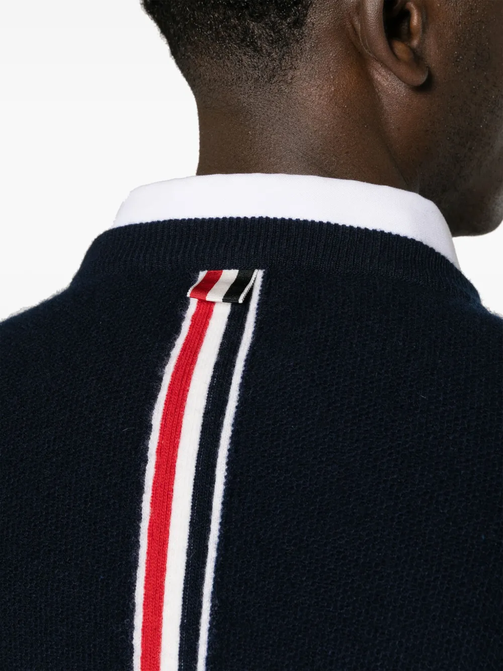 Thom Browne Trui met intarsia logo Blauw