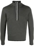 Thom Browne funnel-neck half-zip jumper - Grey