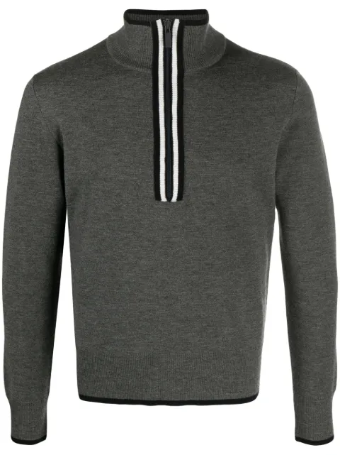 Thom Browne funnel-neck half-zip jumper