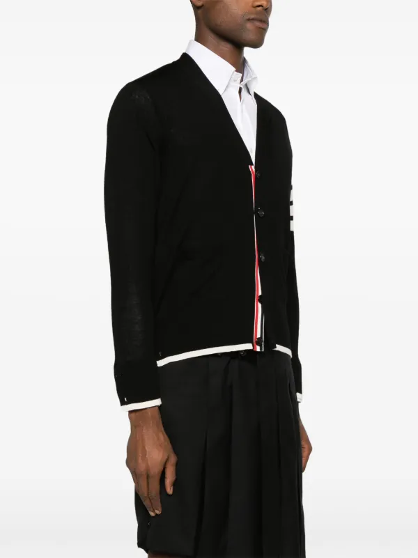 Thom Browne 4-Bar Wool Cardigan | Black | FARFETCH
