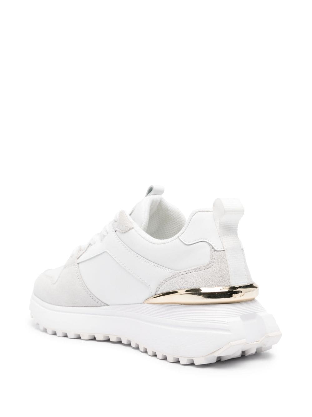 Shop Just Cavalli Logo-print Leather Sneakers In White