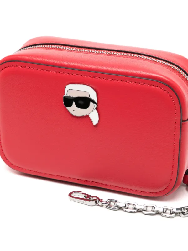KARL LAGERFELD レッド バッグ NEW Karl Lagerfeld Red Maybelle Phone Wallet Crossbody Bag