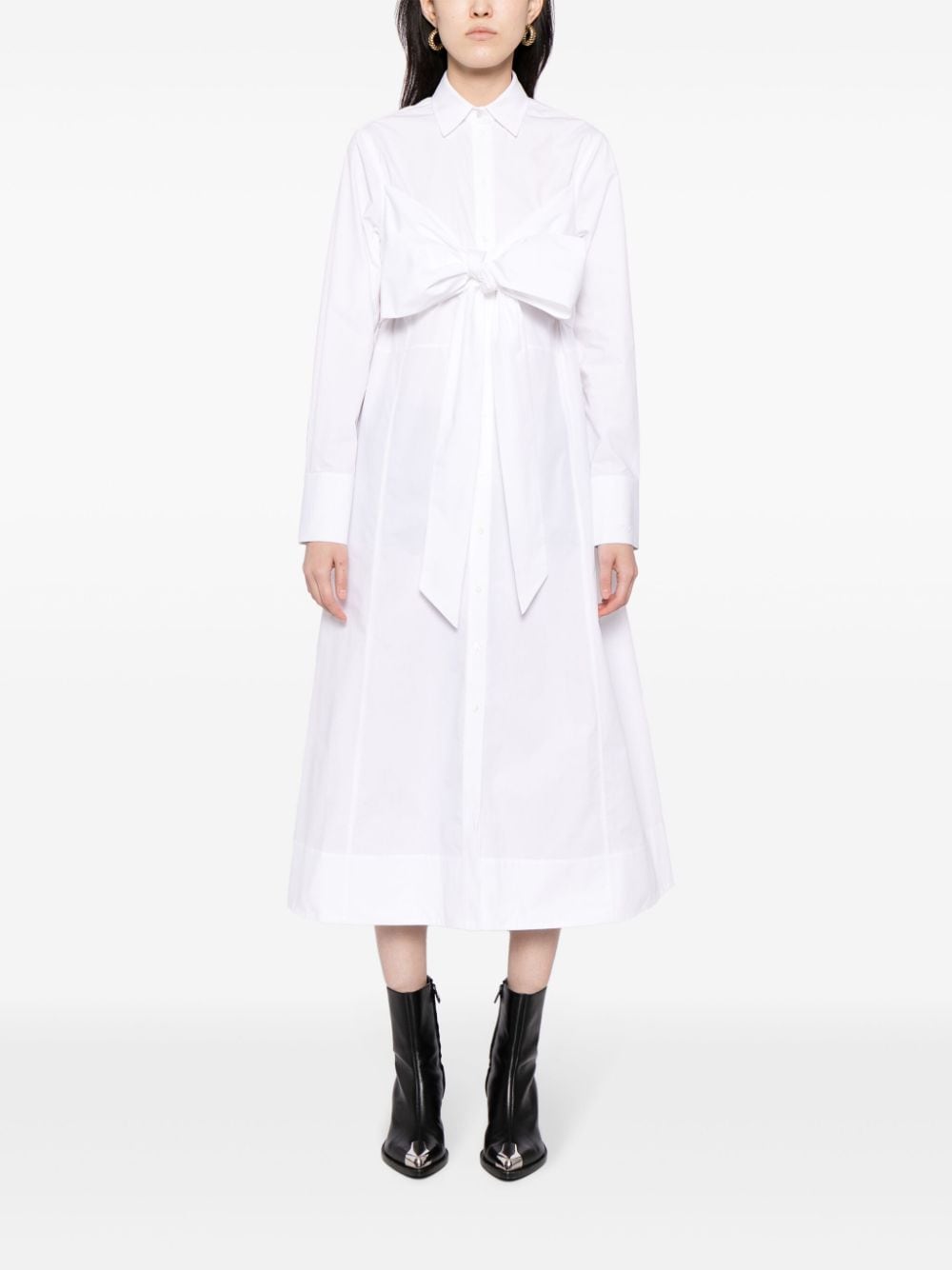 Image 2 of Karl Lagerfeld vestido camisero con detalle de moño