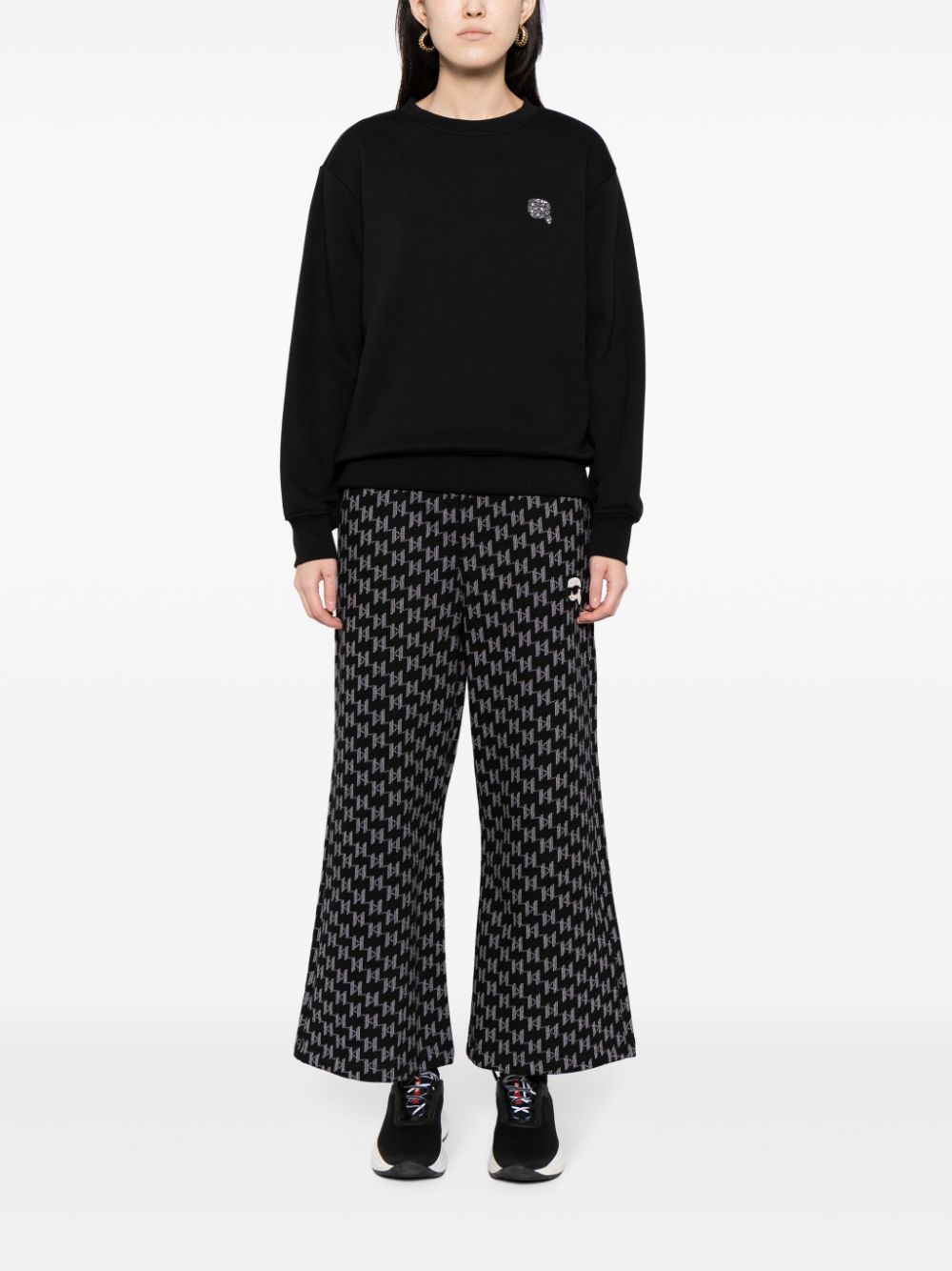 Karl Lagerfeld Ikonik 2.0 cotton sweatshirt - Zwart