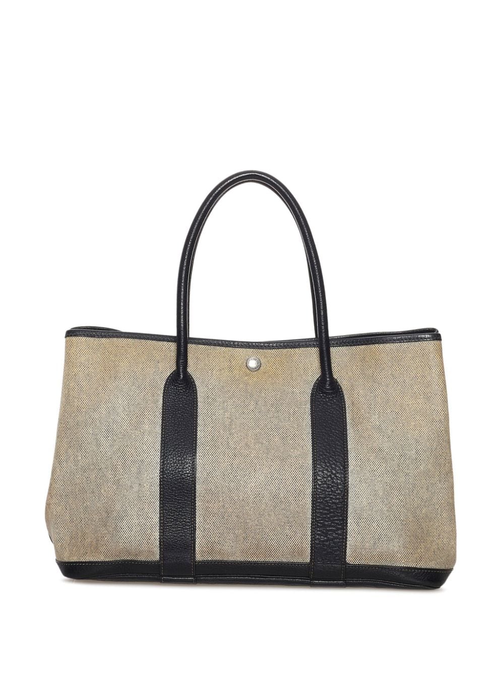 Pre-owned Hermes  Garden Party Pm Tote Bag In Grey