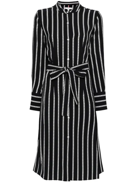 Tommy Hilfiger vestido midi con rayas estampadas