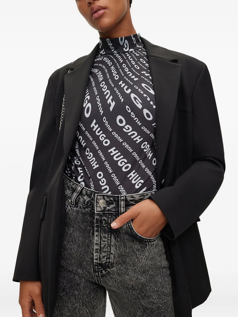 Hugo Boss Single-breasted Blazer In Black