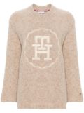 Tommy Hilfiger logo-embroidered jumper - Neutrals