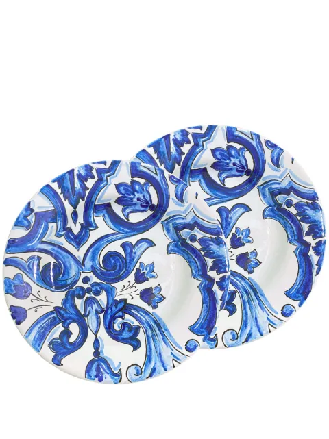 Dolce & Gabbana set de dos platos de porcelana
