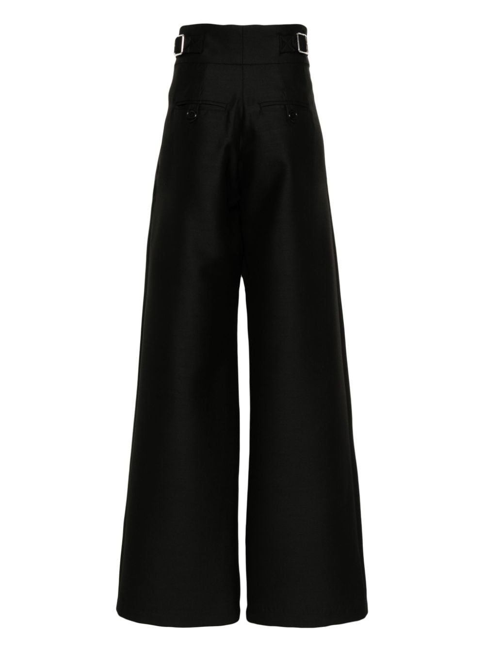 Shop Concepto Leyla High-waist Straight-leg Trousers In Schwarz