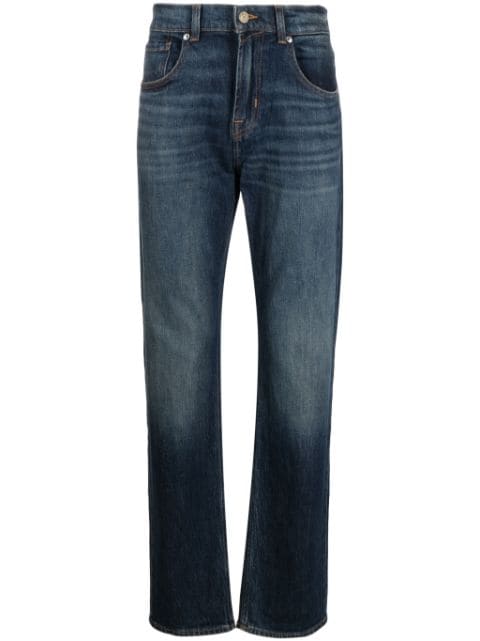 7 For All Mankind Calça jeans reta de algodão