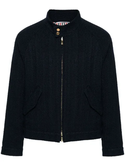 Thom Browne RWB-striped tweed bomber jacket