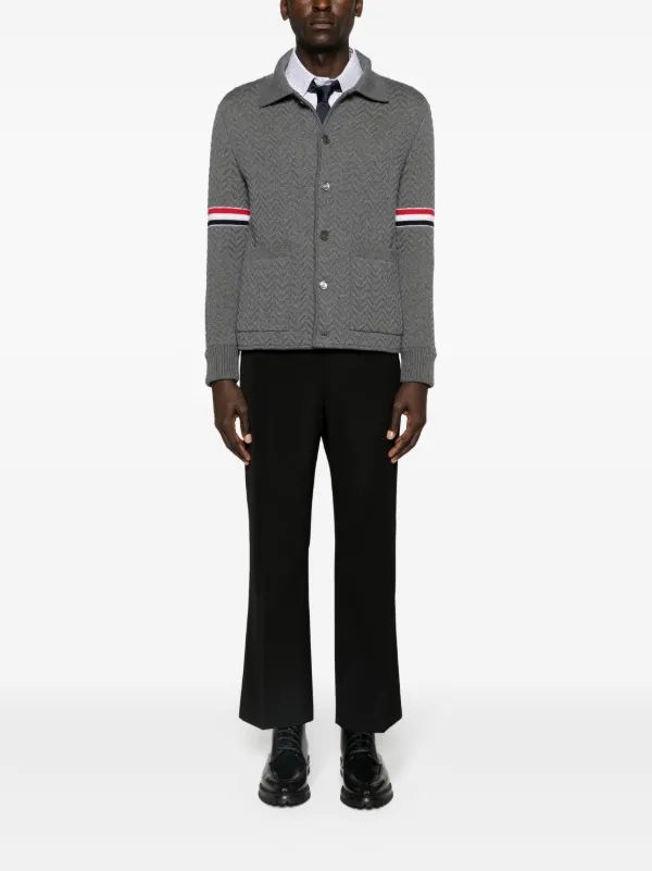 Thom Browne ヘリンボーン ジャケット | グレー | FARFETCH JP