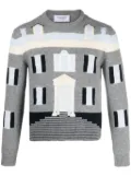 Thom Browne House intarsia-knit wool jumper - Grey