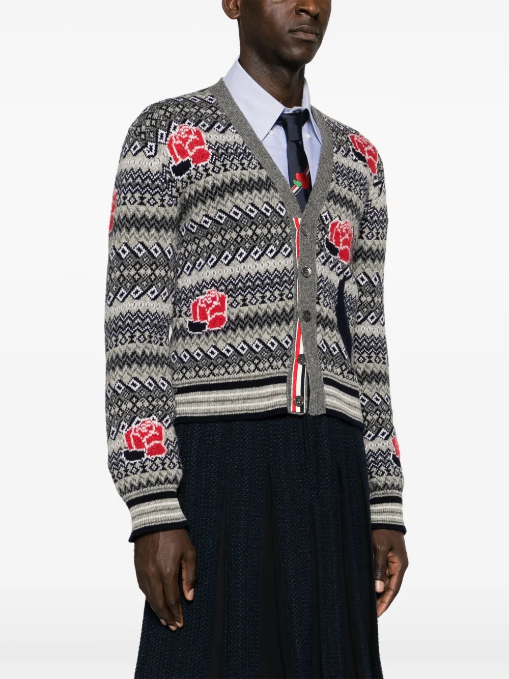 Thom Browne Vest met V-hals Grijs