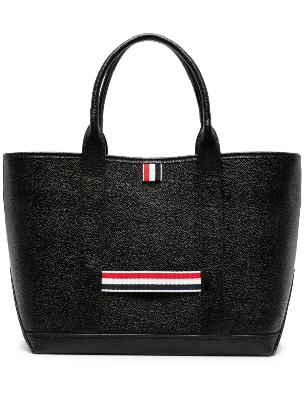 【関税込み】thom browne Medium Tool Tote' shopping bag Thom Browne Off White Double Face Cotton Canvas Medium Tool