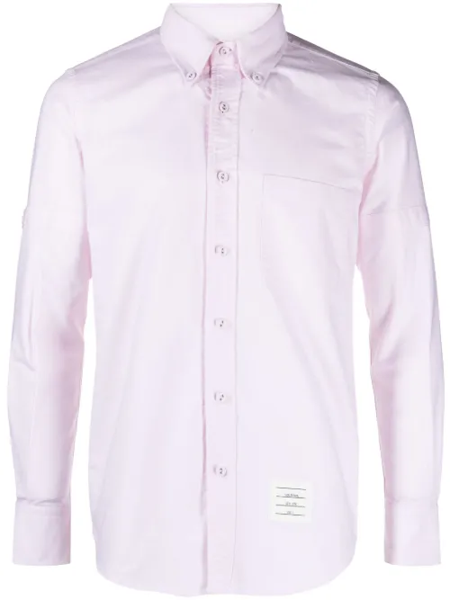 Chemise en coton à patch logo - Thom Browne - Modalova