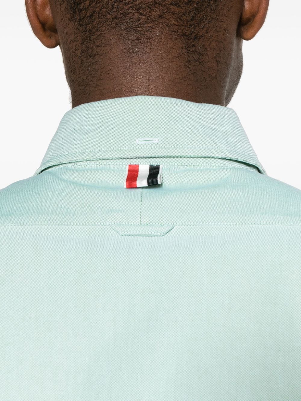 Shop Thom Browne Armband-embellished Cotton Shirt In Green