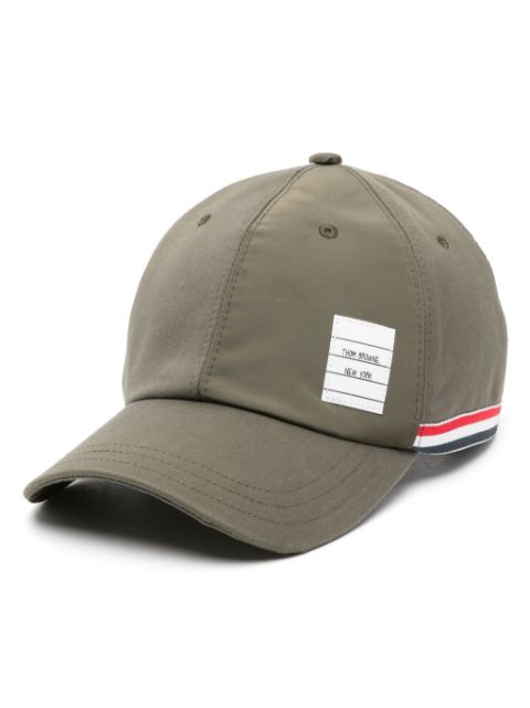 Thom Browne logo-patch panelled baseball cap