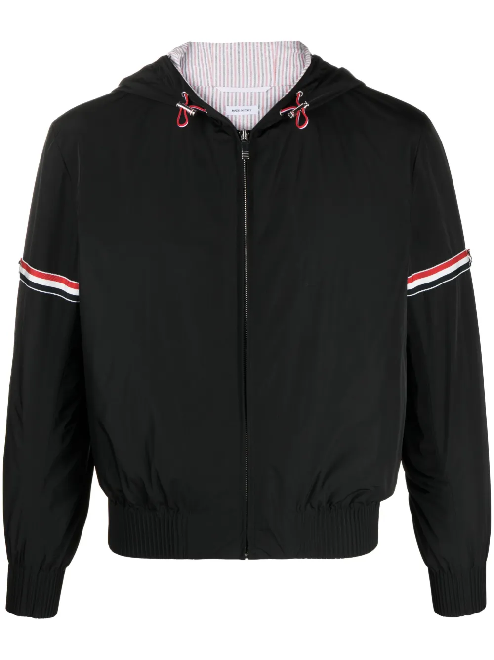 Thom Browne RWB-stripe hooded jacket | Black | Image 1