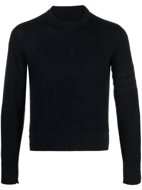 Pull en maille gaufrée à détails rayés - Thom Browne - Modalova