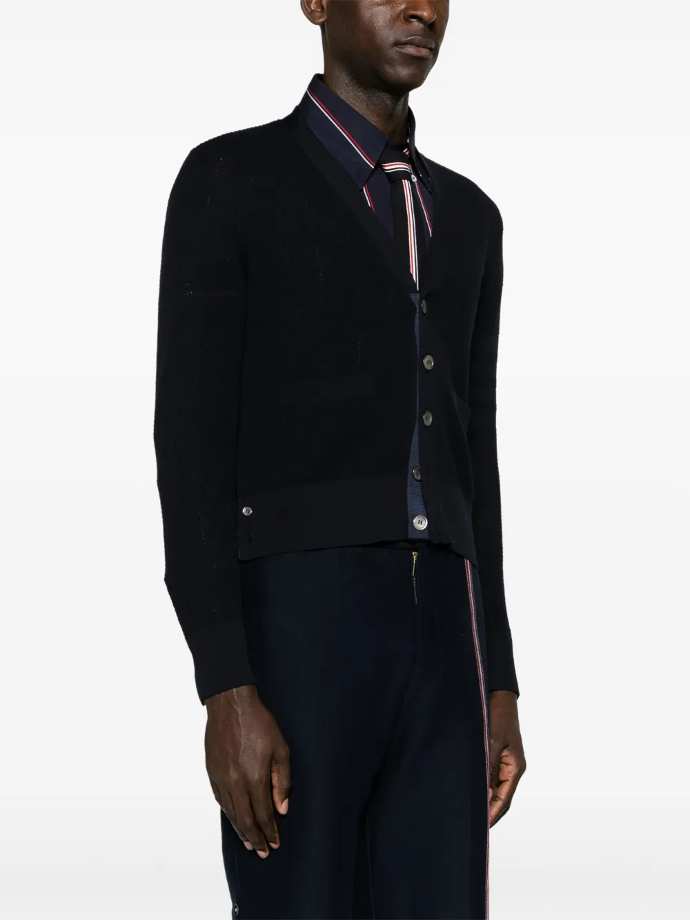 Thom Browne Vest met wafelpatroon Blauw