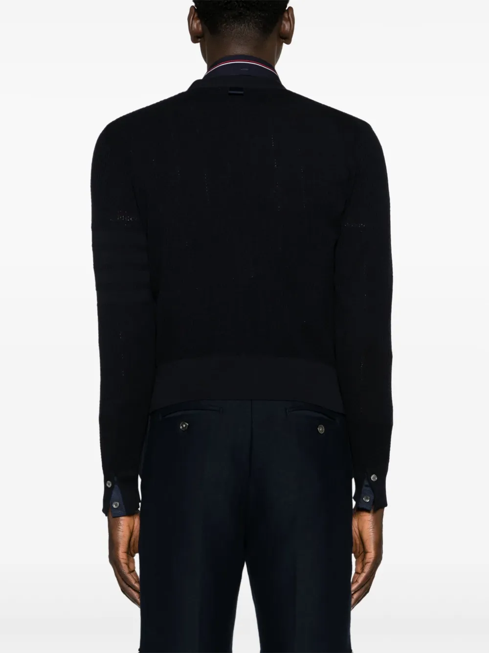 Thom Browne Vest met wafelpatroon Blauw