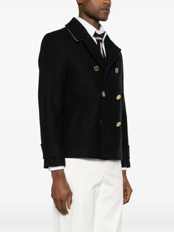 【美品】Thom Browne ピーコート Thom Browne ピーコート | ブルー | FARFETCH JP