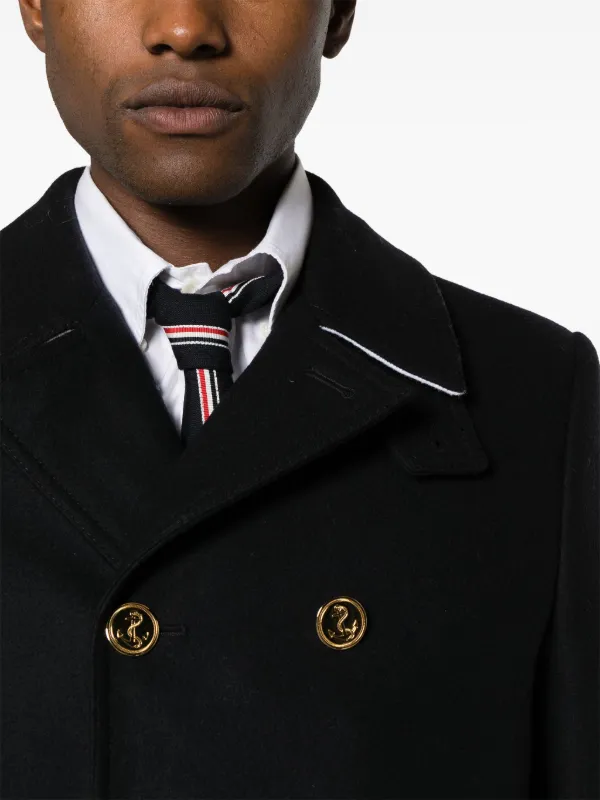【美品】Thom Browne ピーコート Thom Browne ピーコート | ブルー | FARFETCH JP