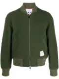 Thom Browne speckled-trim wool bomber jacket - Green