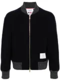 Thom Browne zip-up wool bomber jacket - Blue