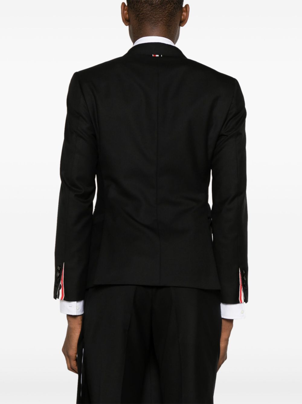 Shop Thom Browne Notched-lapels Wool Blazer In 黑色