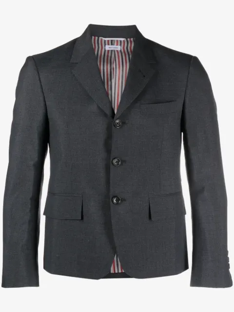 Thom Browne single-breasted wool blend blazer