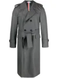 Thom Browne wool double-breasted trench coat - Grey