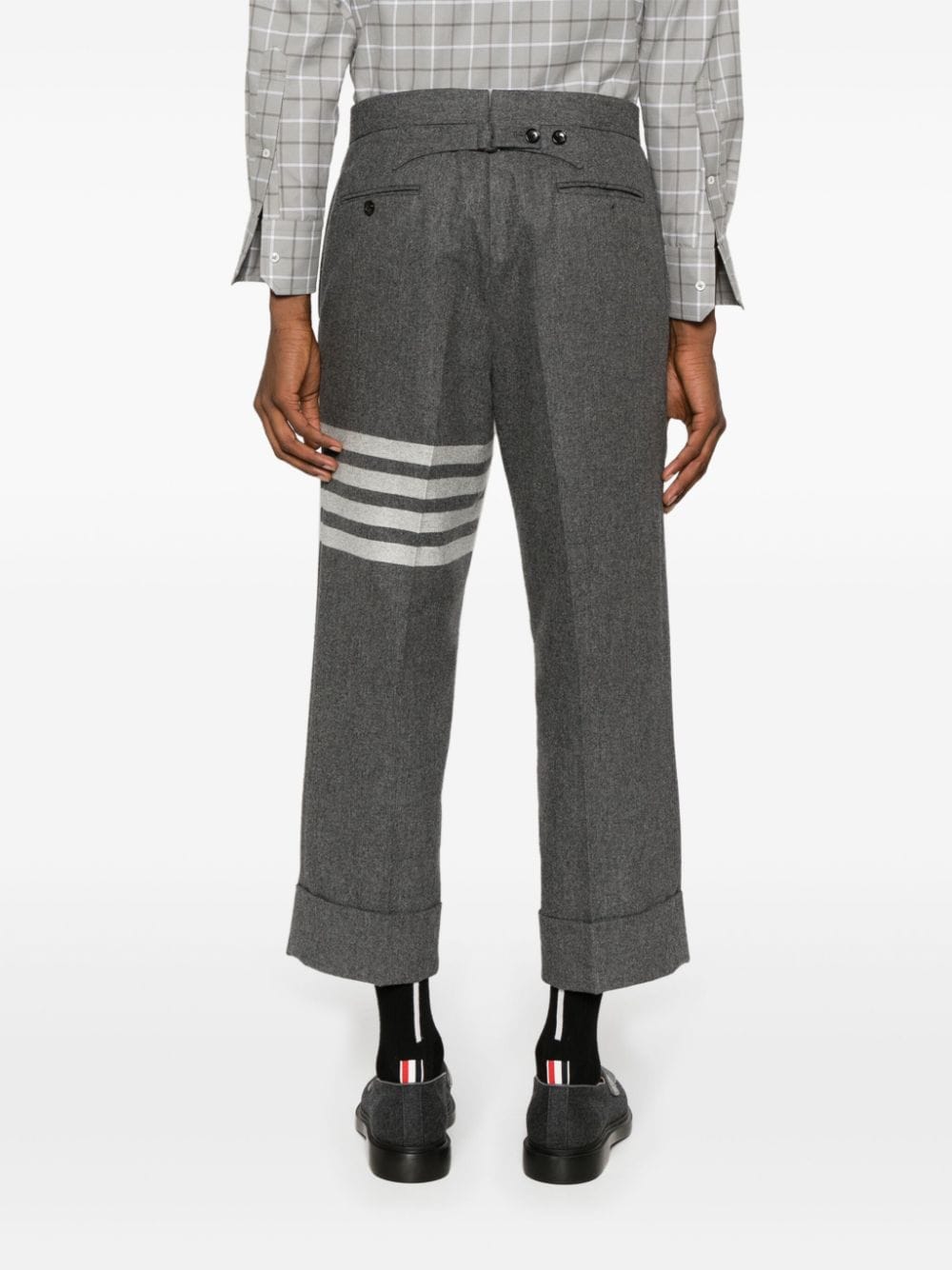 Shop Thom Browne Low-rise Drop-crotch Tailored Trousers In Grey