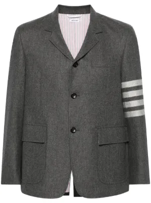 Thom Browne ストライプ シングルジャケット | グレー | FARFETCH JP
