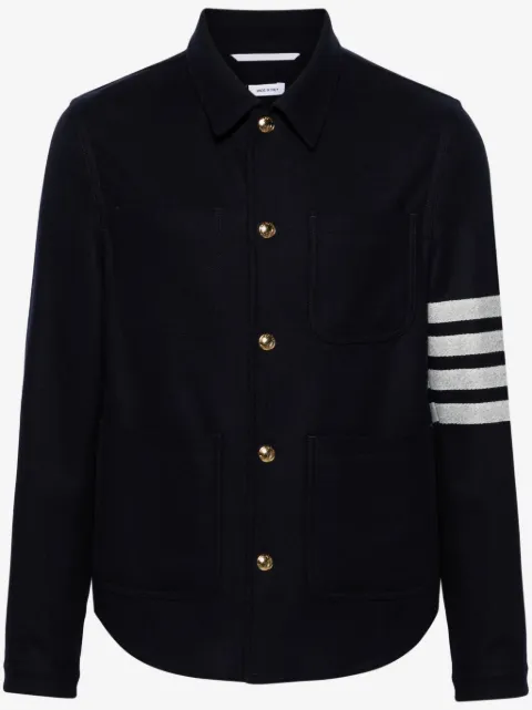 Thom Browne 4-Bar felted shirt jacket