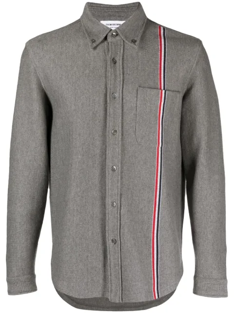Thom Browne RWB-stripe cotton shirt jacket
