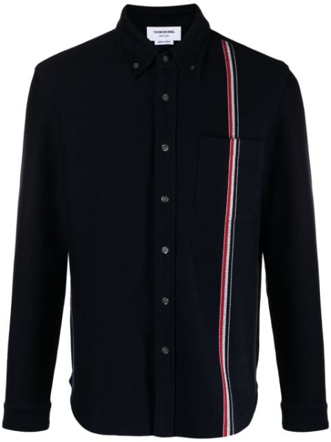 RWB-stripe cotton shirt jacket