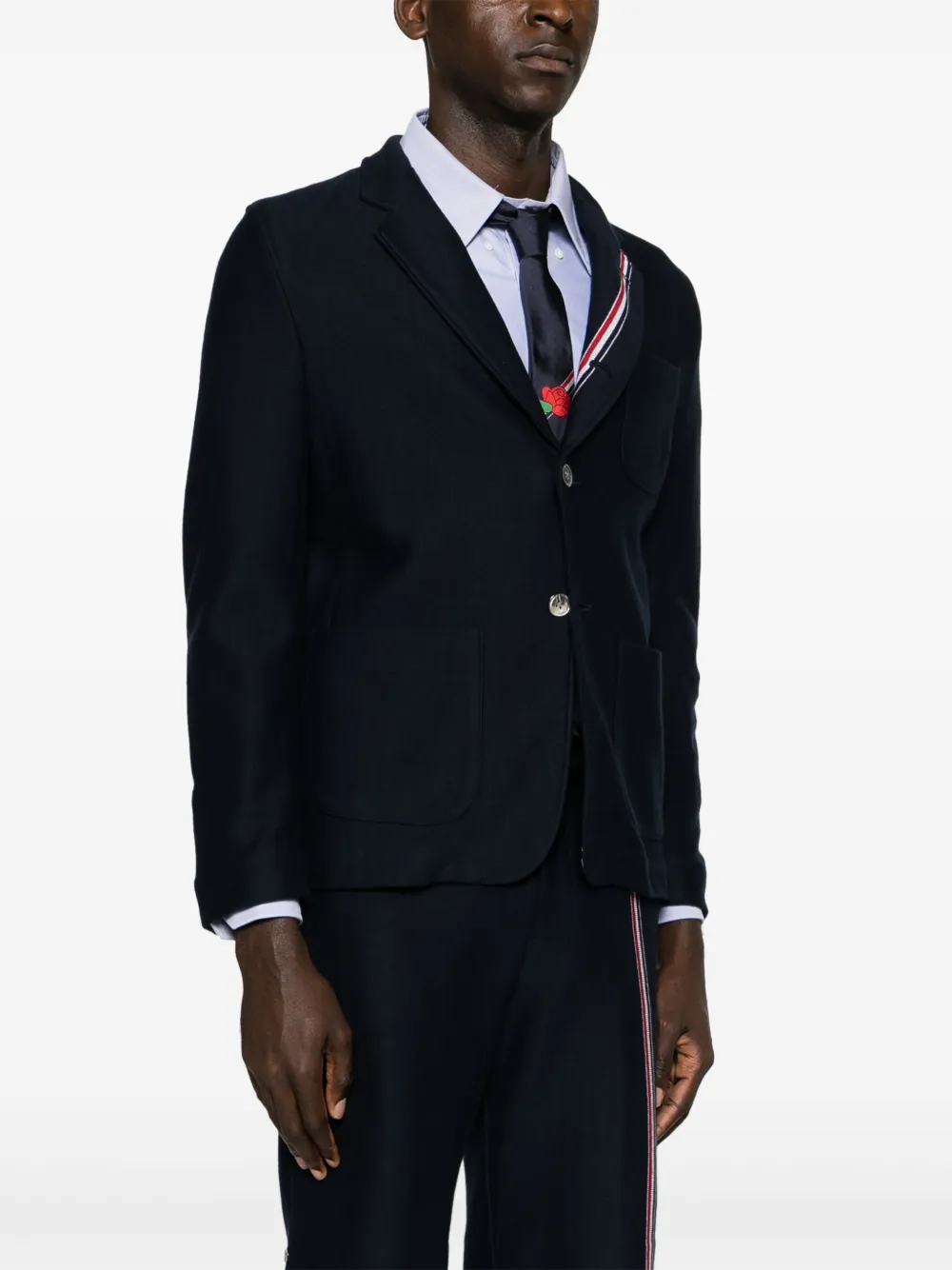 Thom Browne Karoenen blazer met RWB-streep Blauw