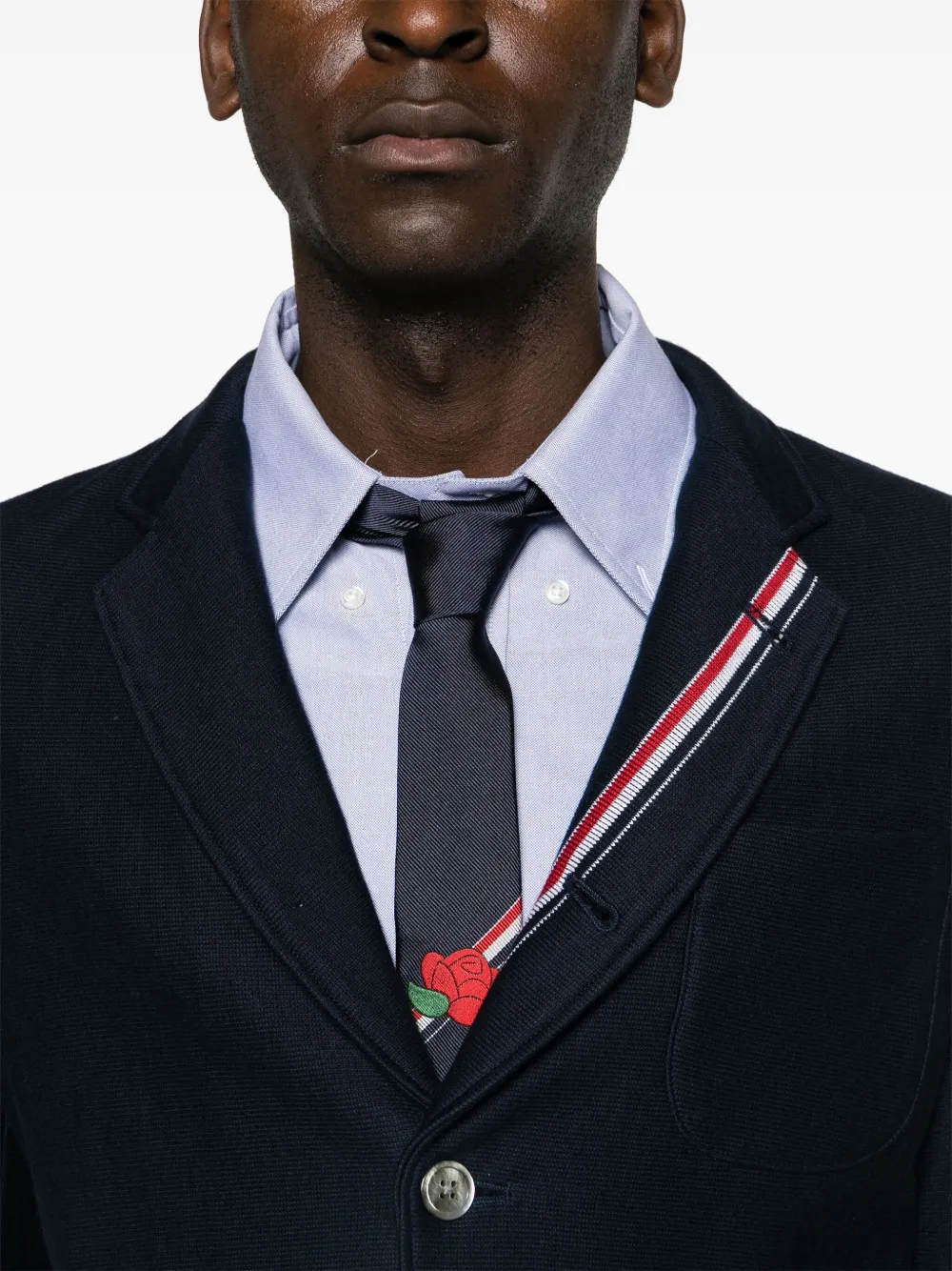 Thom Browne Karoenen blazer met RWB-streep Blauw