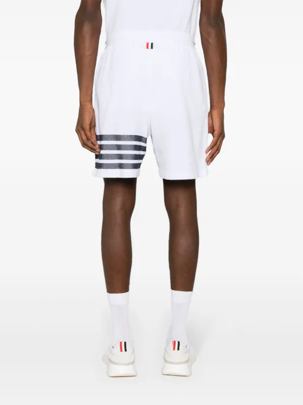 【送料&関税込】Thom Browne White Cotton Shorts Thom Browne 4-Bar Stripes Shorts | White | FARFETCH