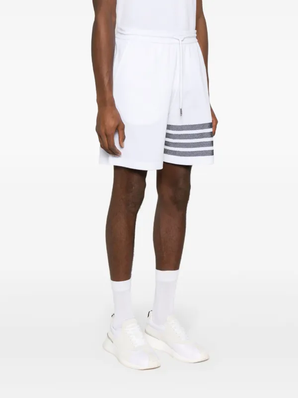 【送料&関税込】Thom Browne White Cotton Shorts Thom Browne 4-Bar Stripes Shorts | White | FARFETCH