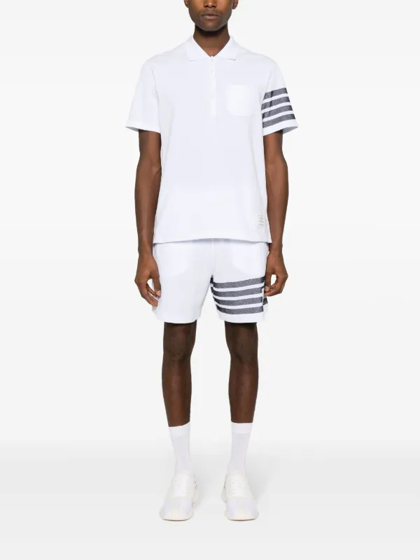 【送料&関税込】Thom Browne White Cotton Shorts Thom Browne 4-Bar Stripes Shorts | White | FARFETCH